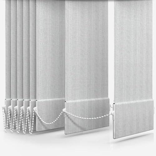 MADE TO MEASURE VERTICAL BLIND REPLACEMENT SLATS LOUVRES by Homesmart Blinds 89mm 3.5 HUGE CHOICE OF FABRICS (Featherweave White, Made To Measure)