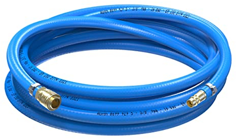 AUPROTEC Druckluftschlauch Set 9mm Ø Innen 15m PVC-Schlauch I Mit Messing Schnellkupplung für Druckluft-Kompressor I Würth Kompressorschlauch hochflexibel