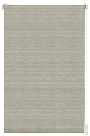 GARDINIA Rollo zum Klemmen oder Kleben, Tageslicht-Rollo, Blickdicht, Alle Montage-Teile inklusive, EASYFIX Rollo Natur, Grau/Melange, 45 x 150 cm (BxH)