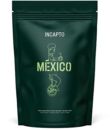 Incapto Café en Grano de Especialidad 1kg | Origen México | 100% Arábica | Specialty Coffee 82 puntos SCA | Tueste Natural y Artesanal | Finca Chiapas, EthicHub