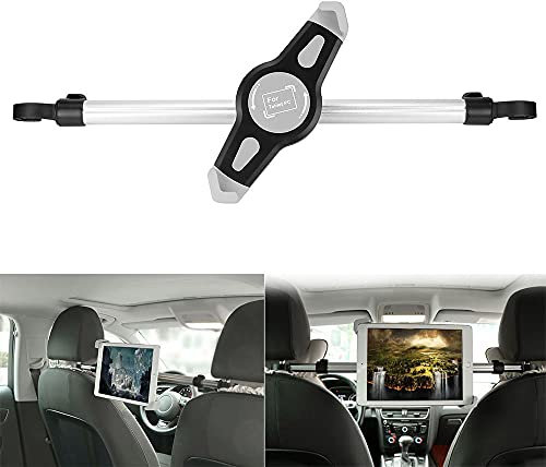 Supporto universale per tablet auto, supporto centrale per poggiatesta e tablet a rotazione a 360 gradi, supporto regolabile per sedile posteriore e supporto estensibile per tutti i tablet da 9,5 a