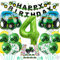 Traktor Geburtstag Deko 4 Jahre Junge,Trecker Deko Kindergeburtstag 4,Riesen Folienballon Zahl 4,Geburtstagsdeko Traktor 4 Jahre, Traktor Luftballons Geburtstag Deko mit Happy Birthday Girlande