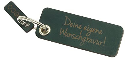 sueco - unikate & manufaktur Leder Schlüsselanhänger mit individueller Gravur - Modell Öse 4mm