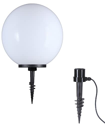 Kugelleuchte inkl. Erdspieß Ø 15cm Kugellampe E27 Außenleuchte IP44 Garten Lampe Deko Leuchtkugel 230V witterungsbeständig