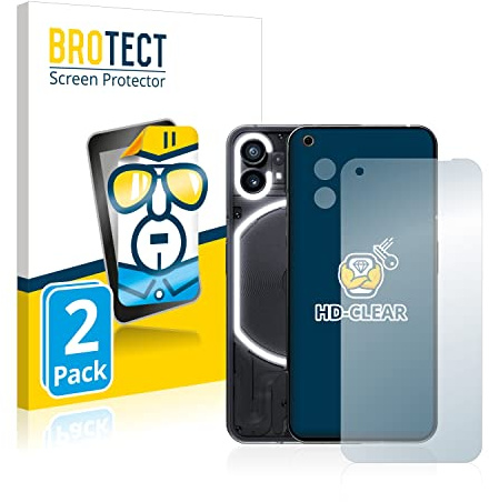 BROTECT Schutzfolie für Nothing Phone (1) | (Display+Kamera) 2 Stück Transparenter Displayschutz Made in Germany Klare Displayschutz-Folie Clear Einfache Montage