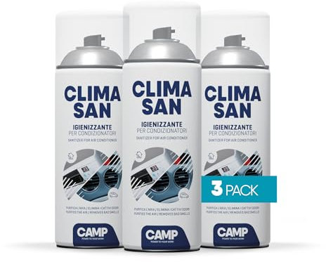 CAMP Climasan Igienizzante - Igienizzante Climatizzatore Casa, Spray per Condizionatori Ideale per Rimuovere Germi e Batteri, Pulizia Condizionatore ad Azione Purificante, Made in Italy, 3x400ml