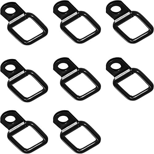 Norhogo 8 Pezzi Anelli di Ancoraggio D Anello a D Gancio di Ancoraggi Hardtop/Coperchio Chiusura a Rimozione Rapida Fissaggi per Furgoni, Kayak, Fuoristrada, Bulloni di Ancoraggio su Camion