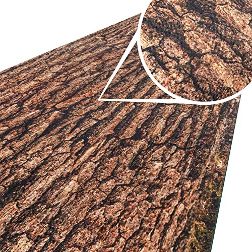 ANRO Küchenteppich Küchenläufer Teppich Läufer Küche abwischbar rutschfest Design Baumrinde 500 x 52cm