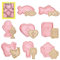 FENGCHUANG 8 Pcs Molde Galletas Bautismo, Galletas 3d Reposteria Molde Plástico, Festival Cortadores Galletas, Formas Galletas para Cocinas, Panaderías, Pastelerías Decorar, Cruz Bautismal (Rosa)