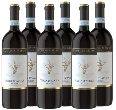 Contessa Marina Nero d’Avola Sicilia DOC Castellani, Rotwein (6 x 0.75 l) | Sizilien - ausgewogen, rund , trocken - Rotwein, Italien
