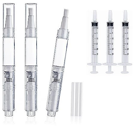 SHCHME 6 PCS Touch Up Pen, Refillable Pens for Touch Up, 3ml Transparent Tube with Burshes for Drywall Furniture Repairs