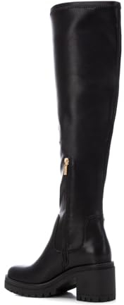 XTI - Stivale da donna con chiusura lampo, colore: nero, taglia: 36, Nero , 36 EU
