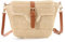 EVEOUT Sac à bandoulière en paille pour Femmes Filles Sac de paille à boucle Sac à main d'été en paille sac de plage tissé pour vacances voyages（Beige）