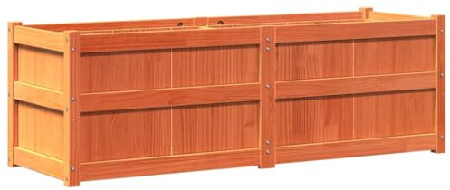 vidaXL Pflanzkübel, Blumenkübel mit viel Platz, Pflanzkasten Übertopf für Garten Terrasse Balkon, Blumentopf Blumenkasten, Wachsbraun Massivholz Kiefer