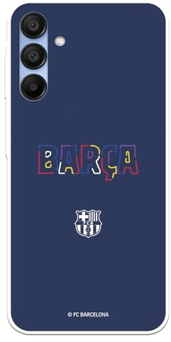 LA CASA DE LAS CARCASAS Schutzhülle für Samsung Galaxy A15 5G des FC Barcelona, transparente Linien zum Schutz Ihres Handys, flexible Silikonschicht mit offizieller Lizenz von FC Barcelona
