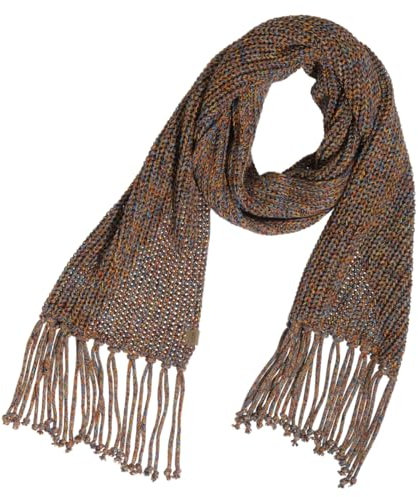 Living Crafts - PHOEBE | 100% Baumwolle (Bio) Strickschal, Strick Schal für Damen, Langer Schal, Winterschal, Herbstschal, Wollschal, mehrfarbig, Einheitsgröße für Herbst und Winter