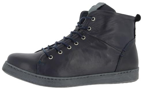 Andrea Conti Damen High Top Sneaker, d.blau/anthrazit, 39 EU