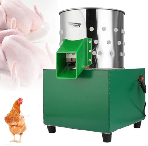 Hydravex Kleine Geflügelrupfmaschine, automatisch, Huhn, Truthahn, Ente, Vögel, Entfedern, Rupfen, Edelstahl, 110 Gummifinger, Vogelkapazität, Landwirtschaft, Schlachthof