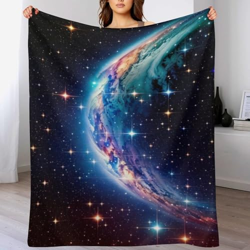 Kuscheldecke Stern Wolldecke, Warme Flannel Fleecedecke Als Sofadecke, Couchdecke, Sofaüberwurf Und Bettdecke, Weiche Wohndecke Für Couch Und Sofa（180×200cm）