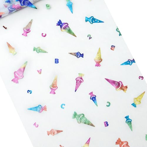 450 x 29 cm Tischläufer für Einschulung Schulanfang Schulkind Organzastoff Tischband Tischdeko als Schuleinführung Schulstart Party Dekoration Geschenk Organza Schleife Accessoire
