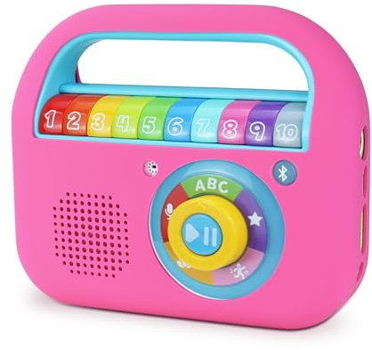 Coque Compatible avec VTech Music'Kid Baladeur Musical Enfant, Housse en Silicone Compatible avec VTech Enceinte Bluetooth Enfant, Rose