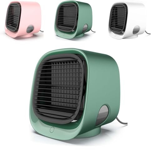 Genérico Aire Acondicionado, Enfriador de Aire, Enfriador de Aire Breeze,Ventilador de Aire Acondicionado portátil,Enfriador de Aire portátil Ice, Humidificador de Espacio Personal (Verde)