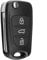 3 Buttons Key Fob Cover Replacement For Hyundai i20 i30 i35 iX20 iX35, For Kia Rondo Ceed Rio Soul Picanto Sportage Sorento Folding Remote Control Car Key Accessories