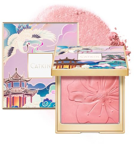 CATKIN Blush Polvere, Altamente Pigmentato, Leggero e Lunga, Satinato, 10g | Fard e Illuminante 2 in 1, Facile da Modellare, Non Forma Grumi, Si Sfuma Facilmente, Idratante, Finitura Naturale e Salutare