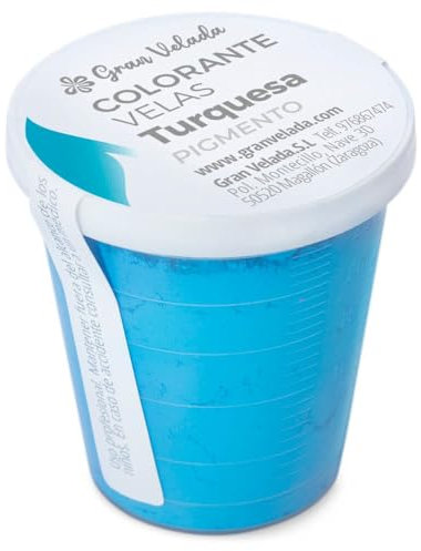 Gran Velada - Colorante en Polvo Turquesa para Velas 30 cc | Alta Concentración | Uso Seguro | Colores Intensos