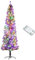 HOMCOM Albero di Natale 225 cm con luci LED a due colori 519 rami Telecomando e supporto in acciaio Albero di Natale per interni Soggiorno Verde