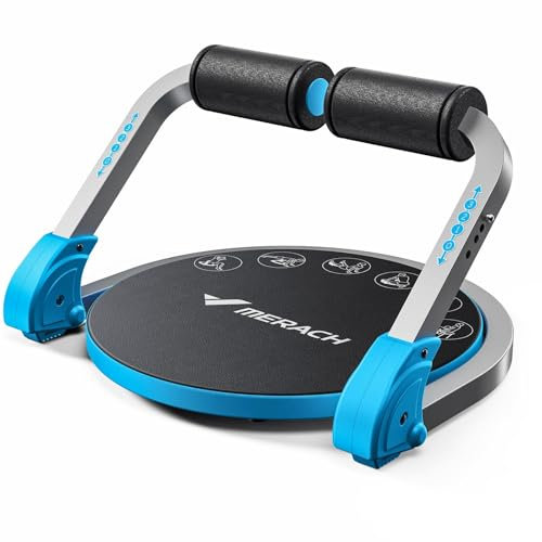 MERACH Bauchmuskel-Maschine für Bauchtraining, Bauch-Crunch-Maschine mit 3 einstellbaren Widerständen und automatischem Rückprall, Sit-Up-Maschine mit 150 kg Gewichtskapazität