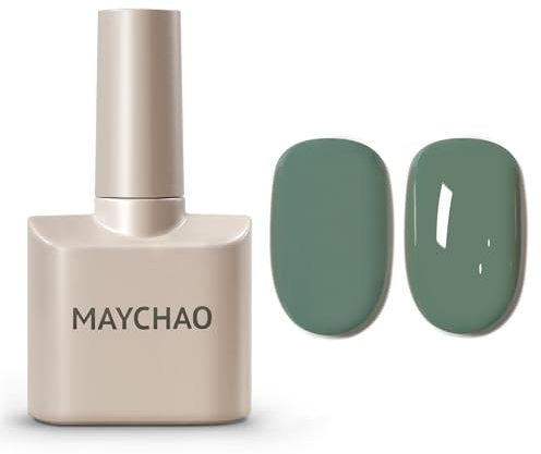 MAYCHAO 15ML Gel Nail Polish,Olive Grove Green Gel Nail Polish, Soak Off UV LED Nail Art Starter Manicure Salon DIY at Home, 0.5 OZ