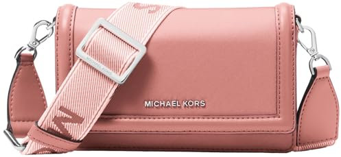 Michael Kors Jet Set Kleine Handy-Umhängetasche, Silberfarbene Metallteile/Rosa, One size