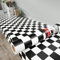 Decotalk Papier Adhésif pour Meuble Noir et Blanc 40X1000cm Papier Peint Adhésif Décoratif Noir et Blanc Motif Rouleau Adhesif Decoratif pour Chambre Cuisine Damier Revêtement plan de Travail