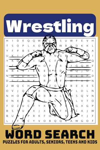 Wrestling Word Search Puzzle Book: Word Searches with Easy to Read Print about Wrestling, Fighting, Wrestlers and More |6X9 inches, 110 pages| 50+ ... Gift for Vacations, Holidays and Free Times