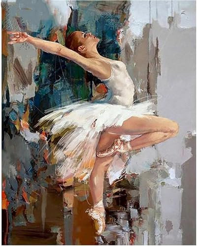 ZHXXFD Peinture Par Numero Adulte Danseuse De Ballet Sans Cadre 40X50Cm Kits De Peinture Acrylique Par Numéros Sur Toile Pour Enfants,A2