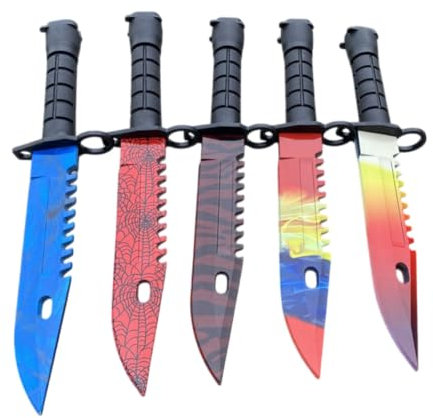 Generisch 1x Premium CS2 Bayonet M9 Bajonett Replica CS GO Knife Jagdmesser Camping Werkzeug Bayonet (Random [NICHT SCHARF])