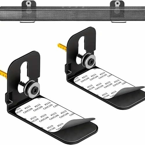 TECHZOCO Soporte de Barra Sonido Pared, Soporte Montaje Altavoz en Pared, Soporte Barra de Sonido Universal, Incluye Tornillos de Montaje, Apto para Barras de Sonido de hasta 15 kg, 2 Unidades