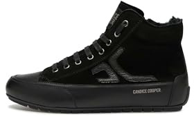 Candice Cooper Hohe Sneakers aus Leder und Veloursleder