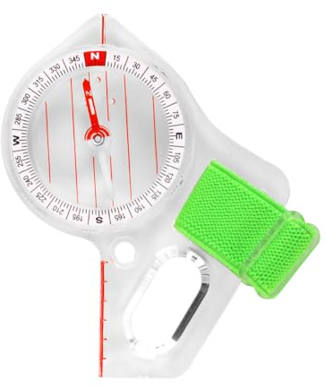 Laroal Fingerkompass mit Umhängeband, Mini-Kompass mit Leuchtpunkt, geeignet für Outdoor-Reisen, Bergsteigen, Camping, Wandern, Erkundung