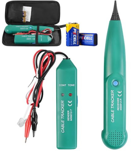 PLLYPE Cable Tracker mit Akku, Kabelbruch Suchgerät Mähroboter, Kabelfinder Kabeltester Leitungssucher, Telefonleitung Tracker für Netzwerk Wartung Collation Durchgang des Testschaltkreises