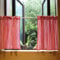 AQCQDQ 2er Pack Scheibengardinen, Rot Weiß Kariert Gingham Kurzvorhang, Blickdicht Kurzgardine für Küchen Esszimmer Badezimmer Klein Fenster Bistrogardine (B115*H40 cm)
