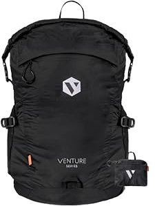 Mac in a Sac Speedpro Leichter wasserdichter Rucksack – 20 Liter Fassungsvermögen – Erwachsene Unisex – sehr wasserdicht – mehrere Stangen-Befestigungspunkte, jet black, One size