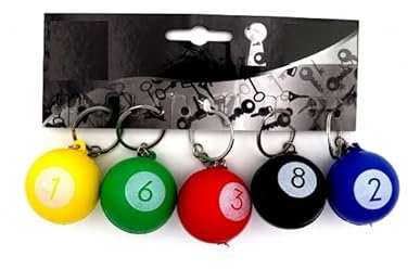 LP Divertissements Lot de 6 - Porte-clés Boule de Billard Soft Mix 4cm