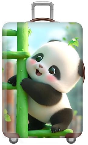 Koffer SchutzhüLle,Elastisch Reise KofferschutzhüLle,KofferhüLle,Luggage Cover,Wiederverwendbar,GepäCk Cover,Reisekoffer HüLle,Mit Verdecktem ReißVerschluss,Panda,Tier (Color 6,M(22-24inch))
