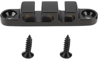 Briny River Schwarzer 3-Saiten-Halter für Bass-Saiten für 3 Saiten im Basskopf von 4-Saiten E-Bass