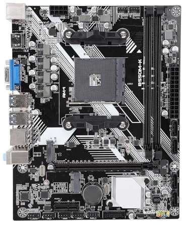 Luocute B550M K Carte Mère, DDR4 à Double Chaîne, Port Gigabit Ethernet, M ATX Maximum 64 Go NVME M.2 PCIE 3.0 AM4 CPU PORTORAT MERTOR