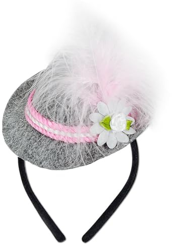 AYNKH Balinco Mini Seppelhut Tirolean Hut Stirnband Trachtenhut Herren Oktoberfest Outfit Damen Kinder Erwachsene Party Zubehör Kostüme