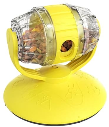 Distributeur de friandises pour Chat – Mangeoire à roulettes réglable Durable | Casse-croûte à Alimentation Lente | Outil interactif d'entraînement pour améliorer la Nutrition de Votre