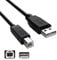 LUNLING 10FT USB 2.0 A Male to B Male Cable Cord Data Transfer Host Cable Cord For Yamaha DGX-230 76-key Digital Piano Keyboard